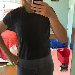 Dark grey crop top